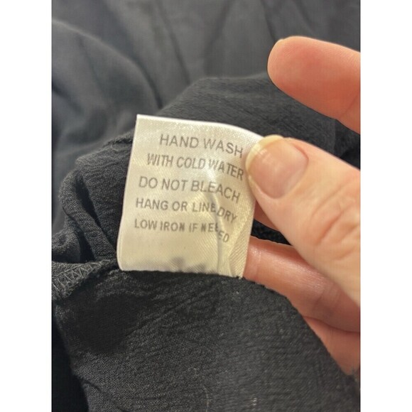 Mable Anthropologie Romper Black Small Sleeveless Low Scoop Back 100% Cotton - Picture 8 of 10